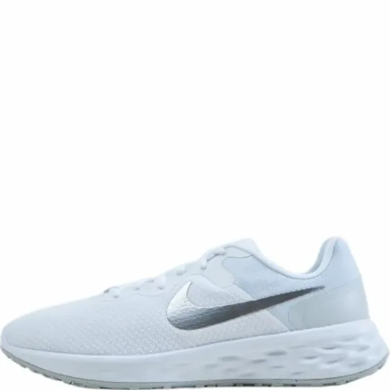 Revolution 6 Next Nature Women's Road Running Shoes WHITE/METALLIC SILVER-PURE PLATINUM