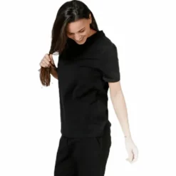 Ria Ss Fold Up Solid Tee Black