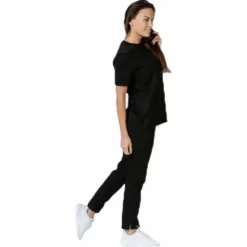 Ria Ss Fold Up Solid Tee Black