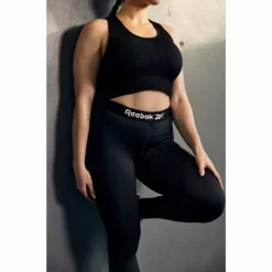 Rib Seamless Crop Top Black