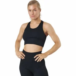 Rib Seamless Crop Top Black