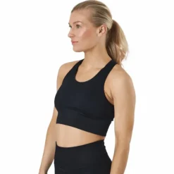 Rib Seamless Crop Top Black