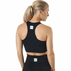 Rib Seamless Crop Top Black