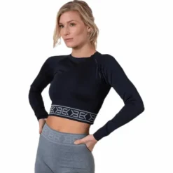Rib Seamless LS Black
