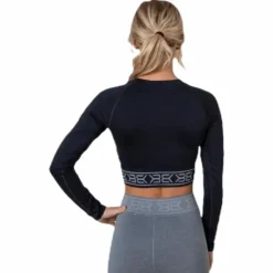 Rib Seamless LS Black