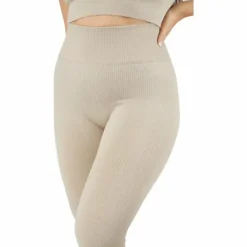 Rib Seamless Tights Mushroom