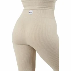Rib Seamless Tights Mushroom