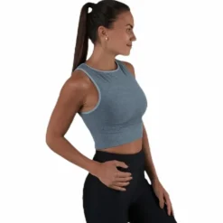 Rib Seamless Top Grey