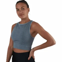 Rib Seamless Top Grey