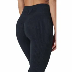 Ribbed Black Sand Melange Seam Black
