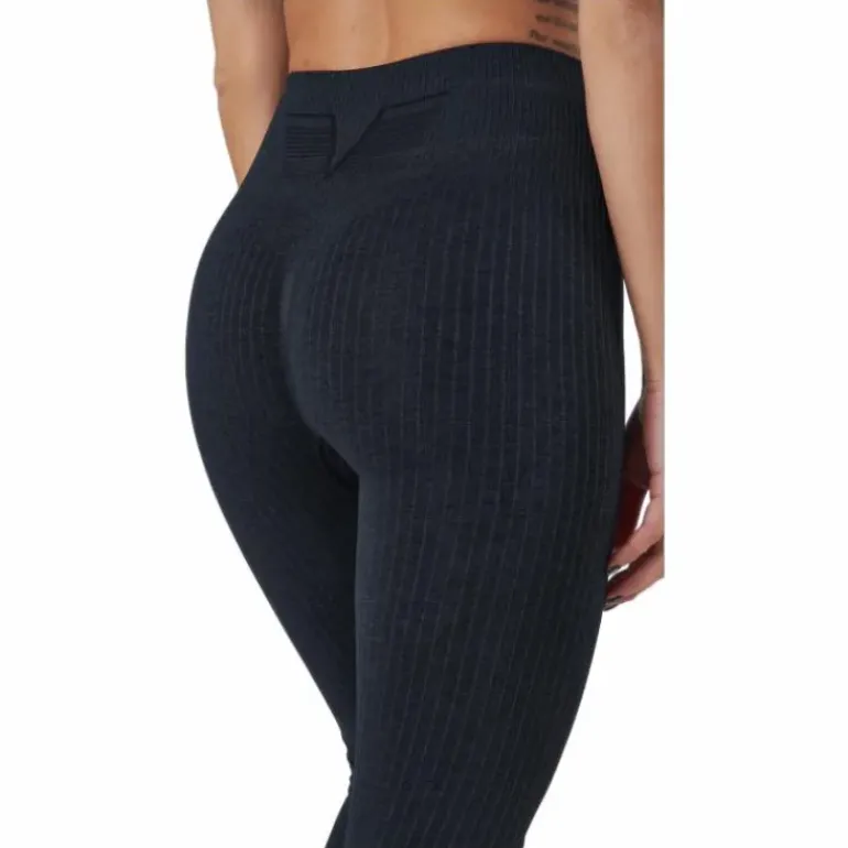 Ribbed Black Sand Melange Seam Black