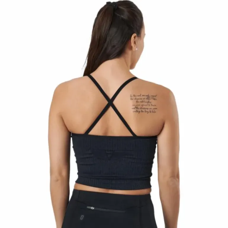 Ribbed Black Sand Melange Seam Black