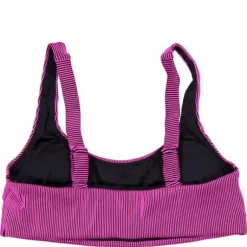 Ribbed Scoop Neck Top Pink/black