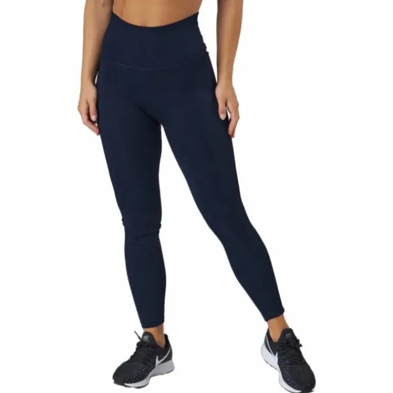 Ribbed Seamless Tights Navy Blue