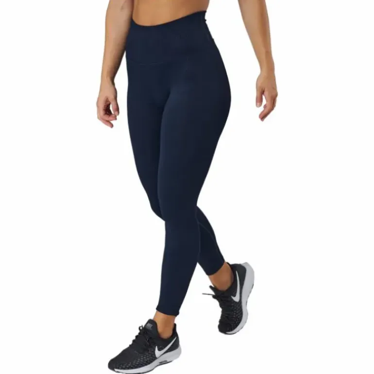 Ribbed Seamless Tights Navy Blue