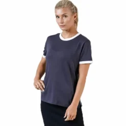 Ringer Top SS Blue/White