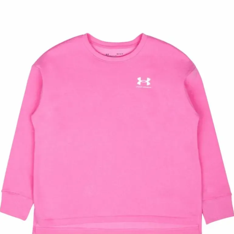 Rival Fleece Oversize Crew Pink Edge