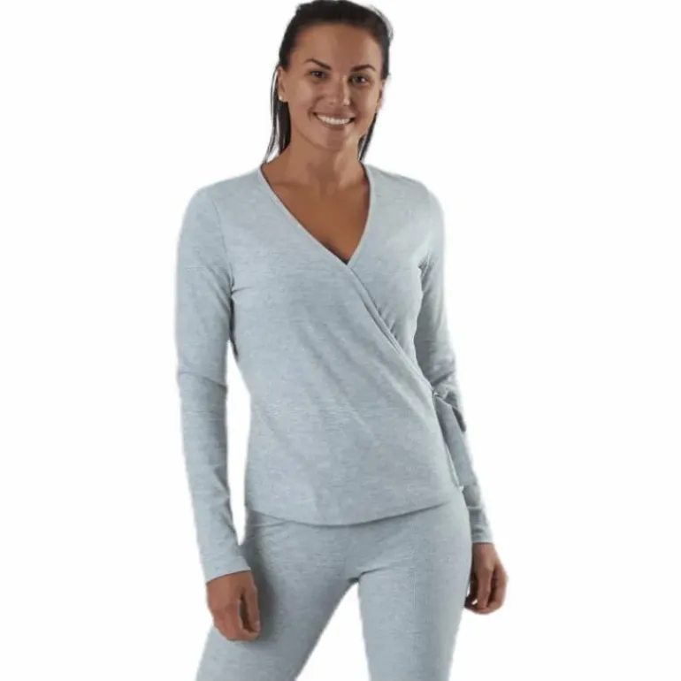 Rosa Wrap Top Lounge Bc Grey