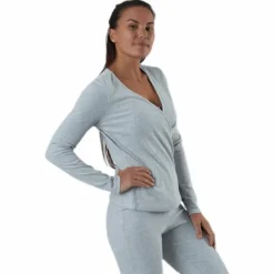 Rosa Wrap Top Lounge Bc Grey
