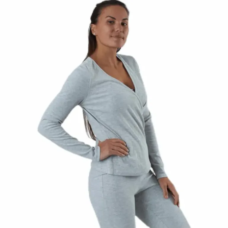 Rosa Wrap Top Lounge Bc Grey