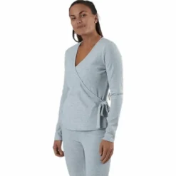 Rosa Wrap Top Lounge Bc Grey