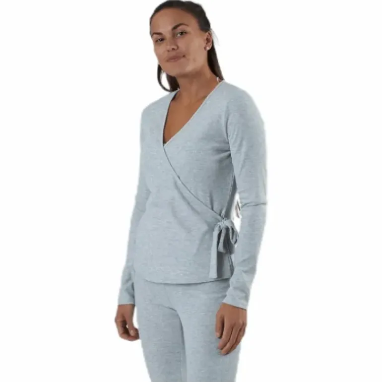 Rosa Wrap Top Lounge Bc Grey