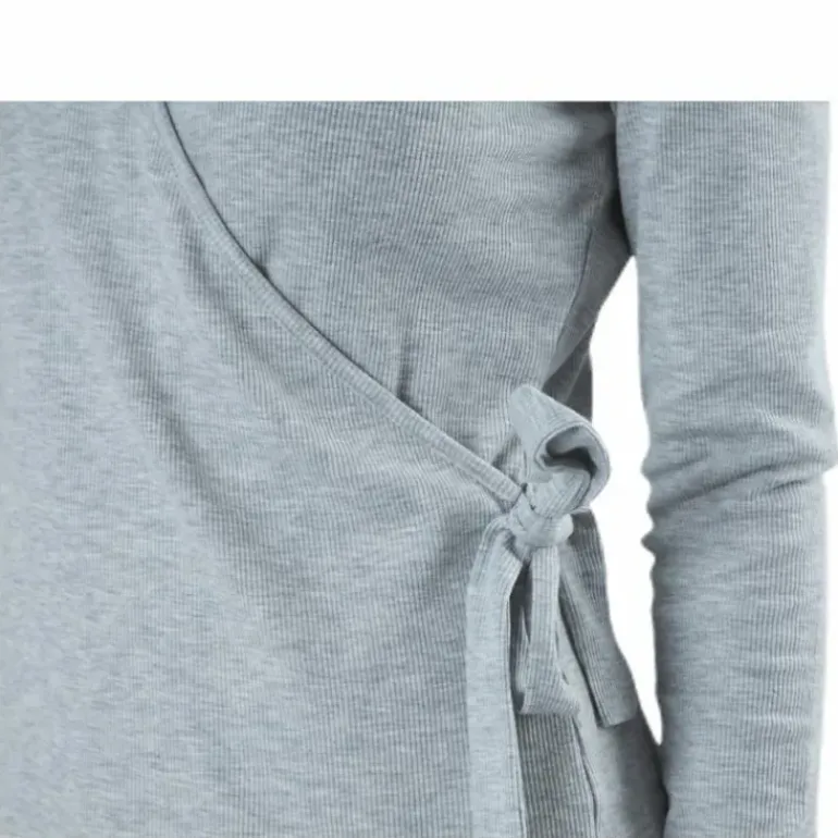 Rosa Wrap Top Lounge Bc Grey