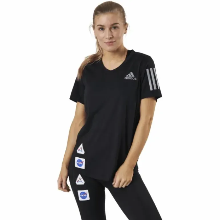 Run It Space Race Tee Soft W Black