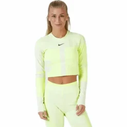 Run Tech Pack Knit Top LS White/Green