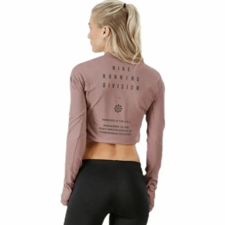 Running Division Warm Top Crop Beige