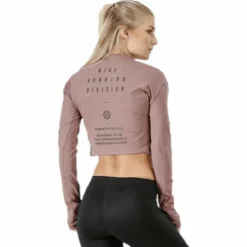 Running Division Warm Top Crop Beige