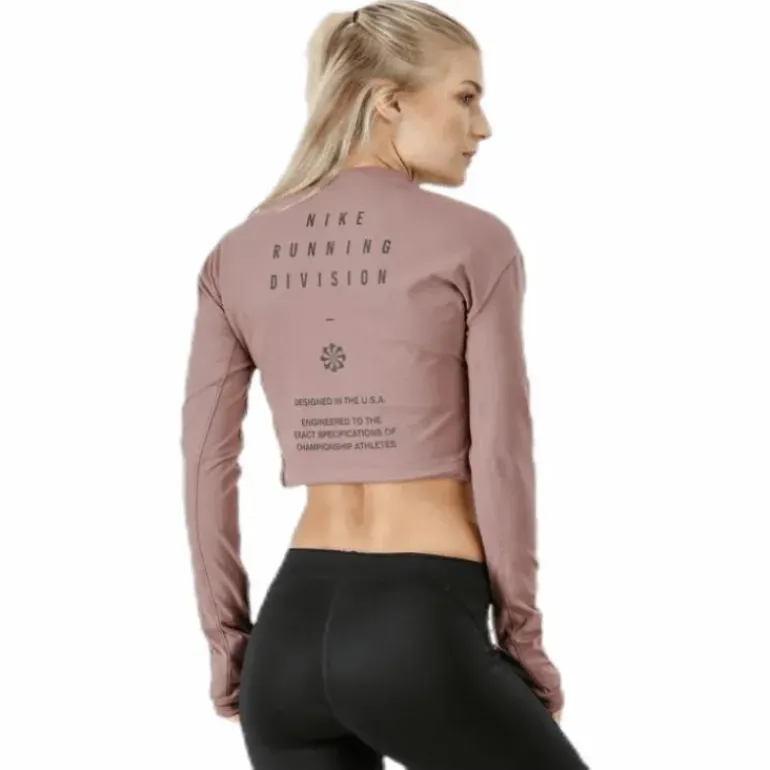 Running Division Warm Top Crop Beige