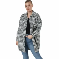 Sally Boucle Shacket Cc Otw White