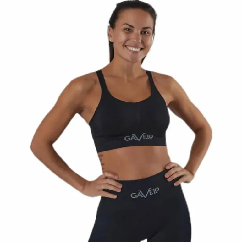 Seamless Black Sports Bra Black