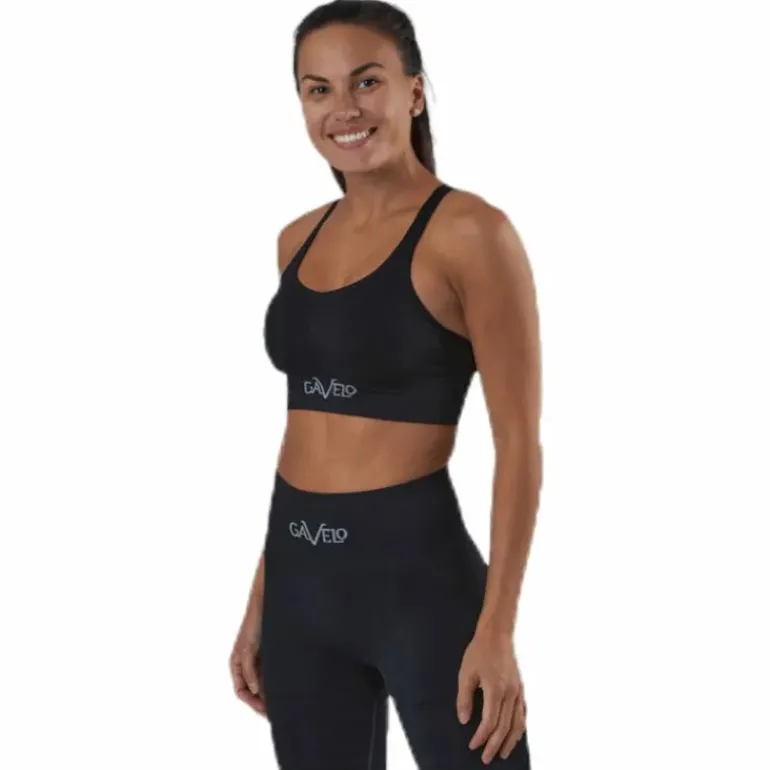 Seamless Black Sports Bra Black
