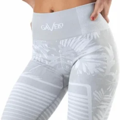 Seamless Floral Leggings Grey