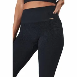 Seamless Honeycomb Black Tight Black