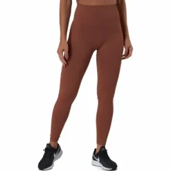 Seamless Rib Tights Copper Brown