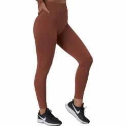 Seamless Rib Tights Copper Brown