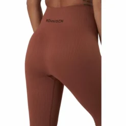 Seamless Rib Tights Copper Brown