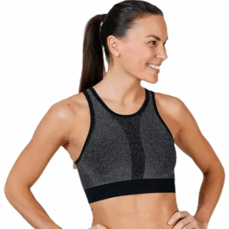 Seamless Sparkle Sports Top Black