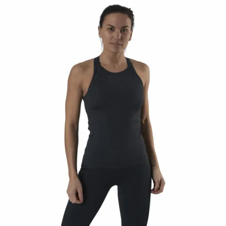Shiny Alligator Seamless Strap Tank Grey