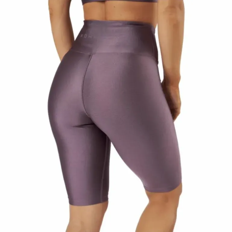 Shiny Biker Tights Black Plum