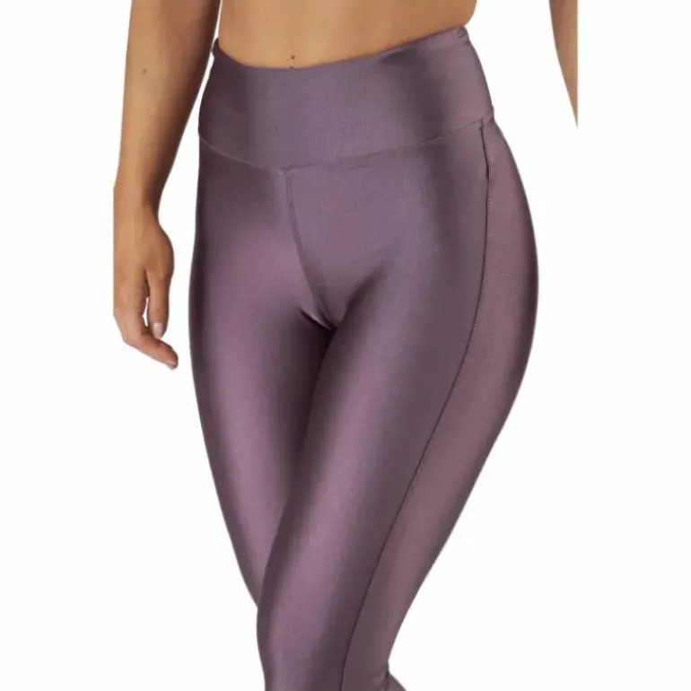 Shiny Tights Black Plum