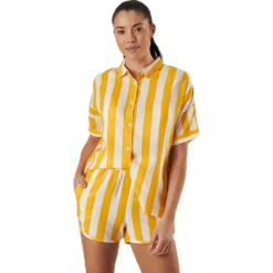 Shirt Short Sleeve Nibe Big Stripes Yellow