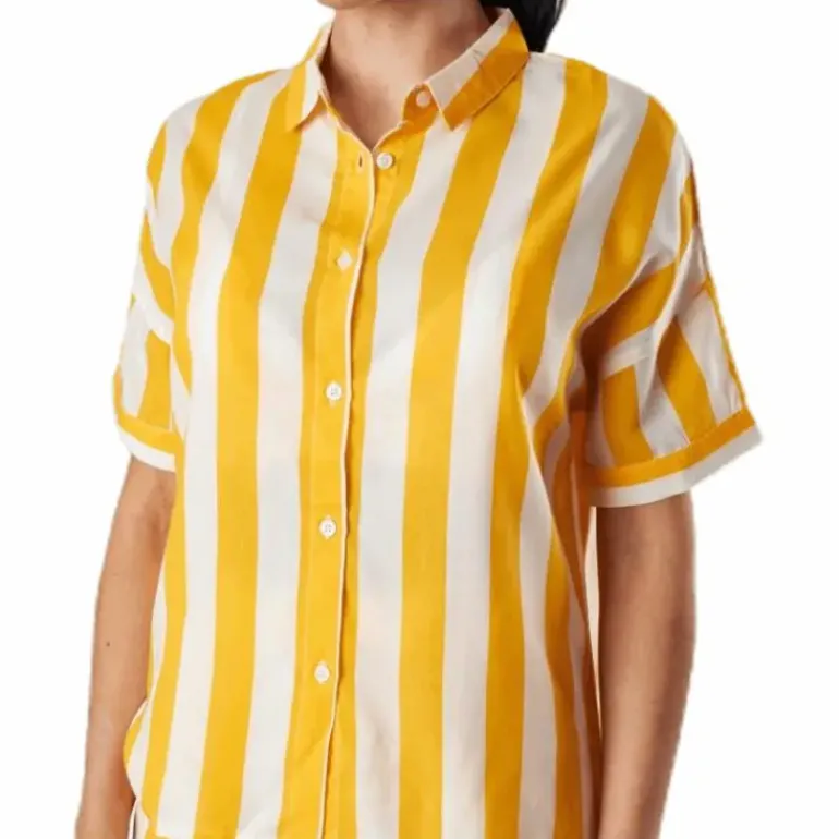 Shirt Short Sleeve Nibe Big Stripes Yellow