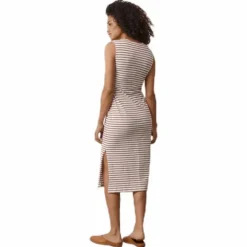 Simone S/L Dress Beige/Red