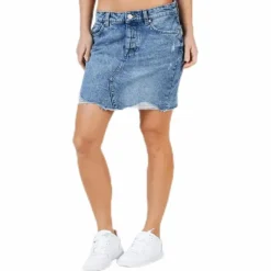 Sky Life Reg Dnm Skirt Blue