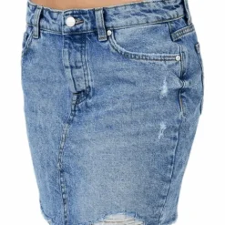 Sky Life Reg Dnm Skirt Blue
