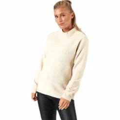 Skyla Ls O-Neck Wool Knit Grey